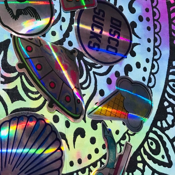 Ice Cream Metallic Prismatic Reflective Single Decor Sticker - Picture 5 of 7